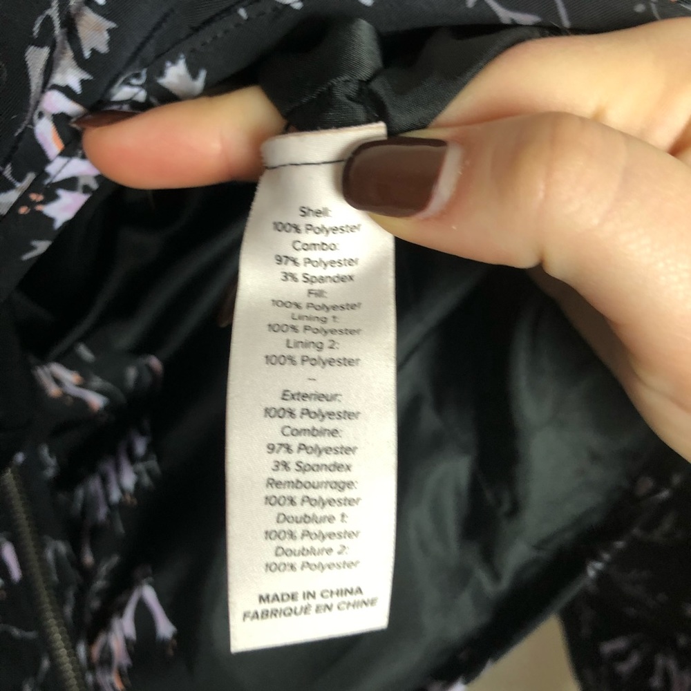 Cinq a Sept Floral Puffer Bomber Cropped Jacket - Picture 14 of 15